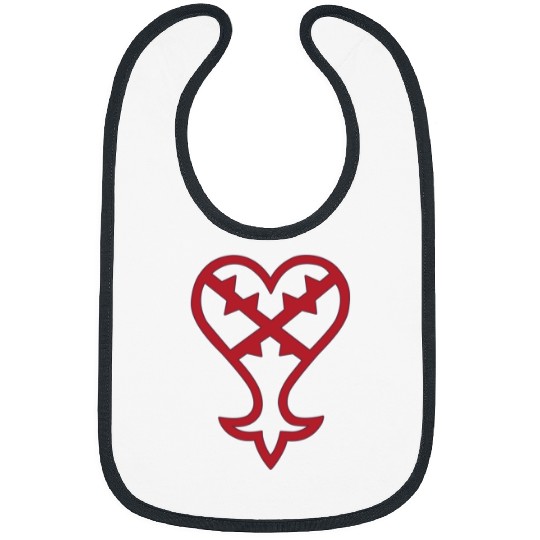 Disneys Kingdom Hearts Classic Evil Heartless Big Chest Logo Bibs