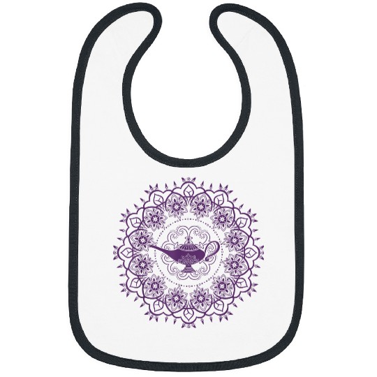 Disneyss Aladdin Genie's Lamp Purple Mandala Bibs