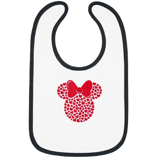 Disney Minnie Mouse Icon Filled with Hearts Bibs