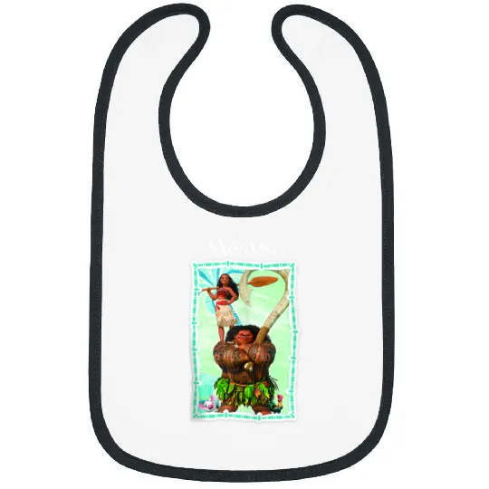 Disneyss Moana Main Characters Group Shot Frame Chest Poster Bibs