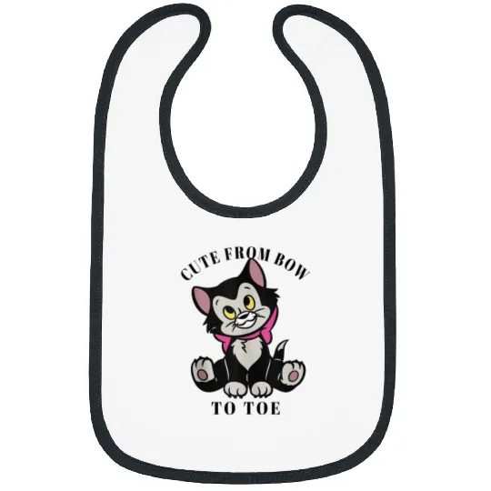 Disney Pinocchio Figaro Cute From Bow To Toe 7541 Bibs