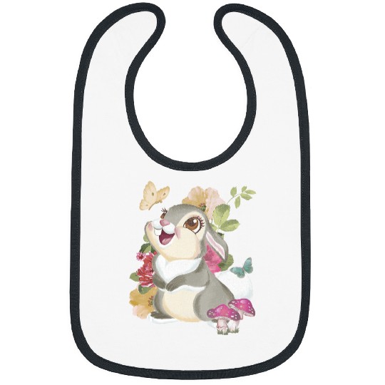 Disney Bambi Thumper Vintage Floral Portrait Bibs