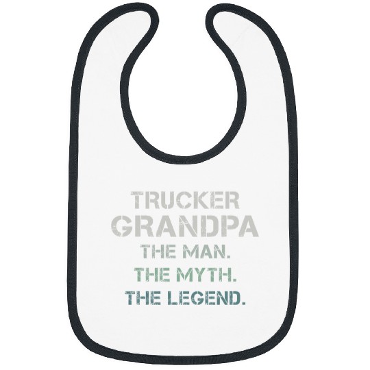 Trucker Grandpa The Man The Myth The Legend Grandparents Day 2 Bibs
