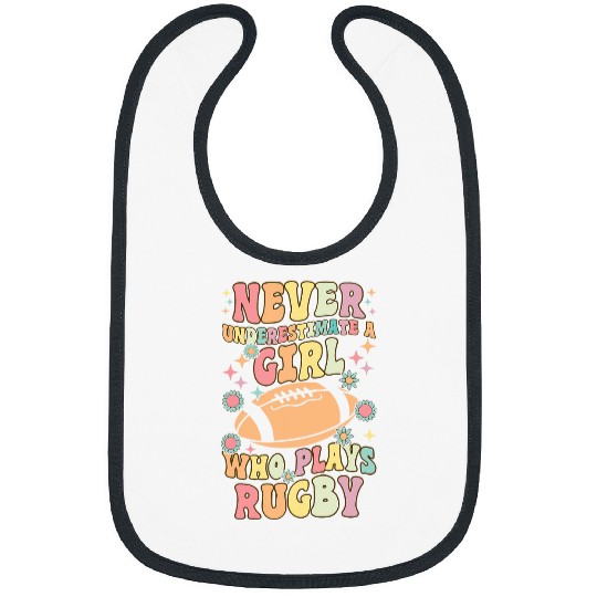 A Girl Who Plays Rugby Groovy Rugby Girl Female Rugby Player Bibs