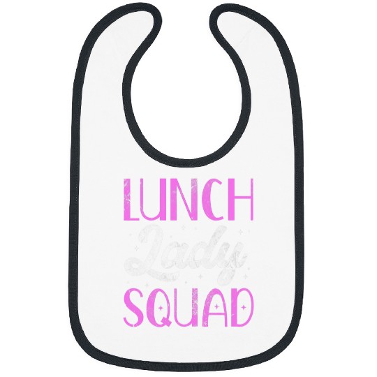 Womens Lunch Lady Squad Cafeteria Crew School Lunch Worker Grunge Bibs