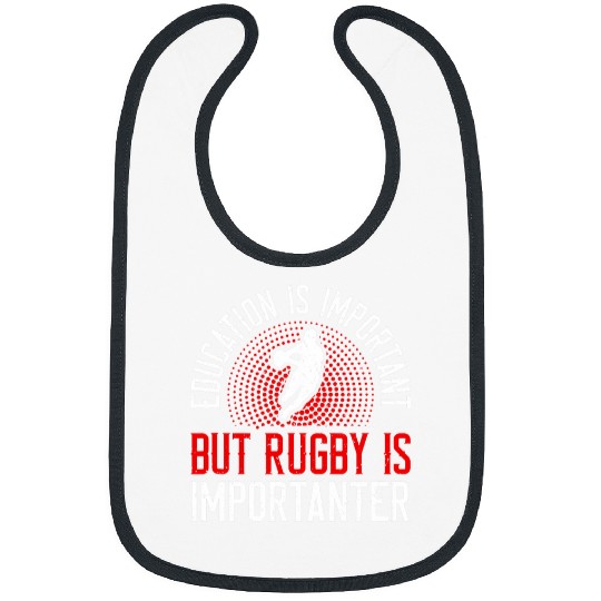 Education Is Important Rugby Importanter Funny Rugby Player Bibs