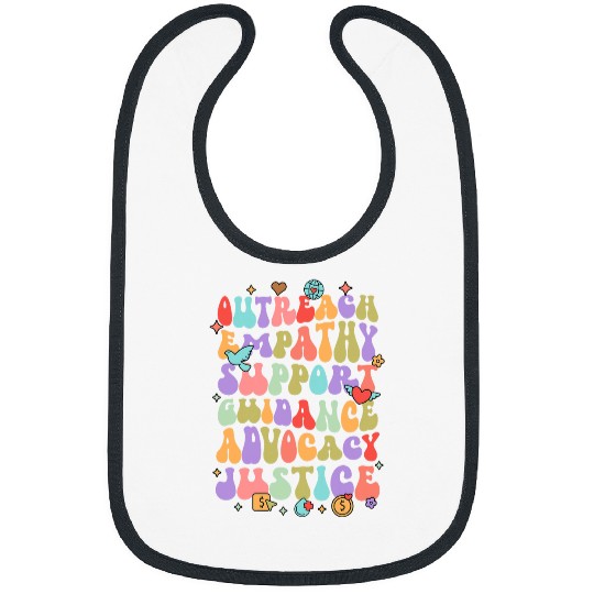 Social Worker LCSW School Counselor Outreach Empathy Support Bibs