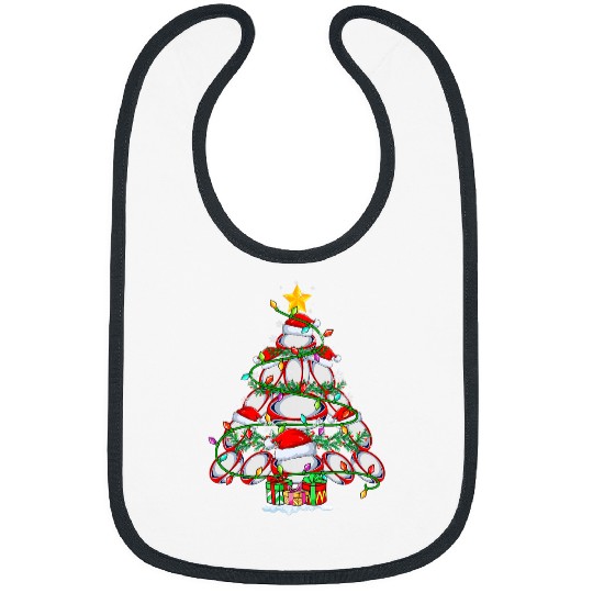 Funny Rugby xmass Tree Lights Sport Christmas Pajama Bibs
