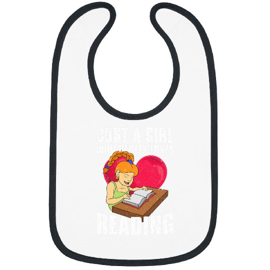 Bookworm Girls Women Librarian Geek Book Reading Bibs