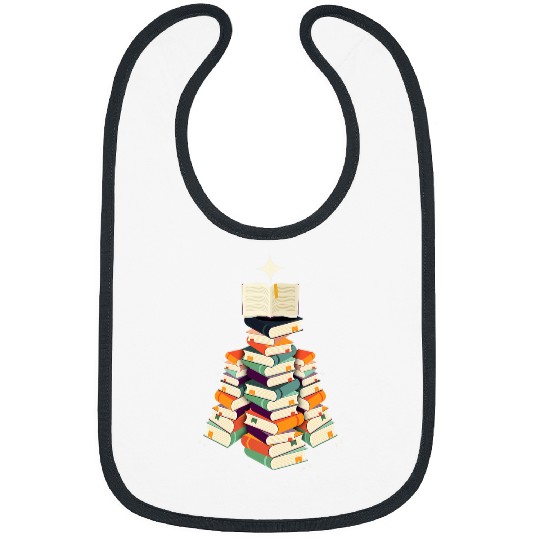Book Lover Bookworm Librarian Merry Funny Christmas Tree Bibs