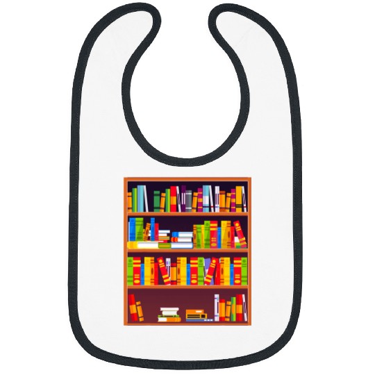 Funny Book Reading Librarian Gift Men Women Cool Bookshelves 5 Bibs