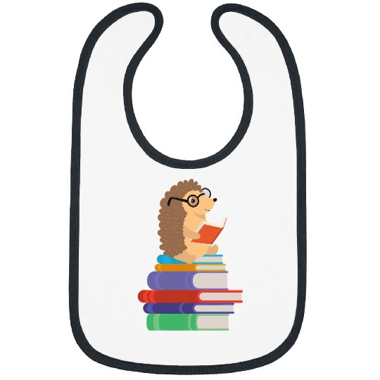 Adorable Hedgehog Book Nerd Tee Funny Literary Hedgehog gif Bibs