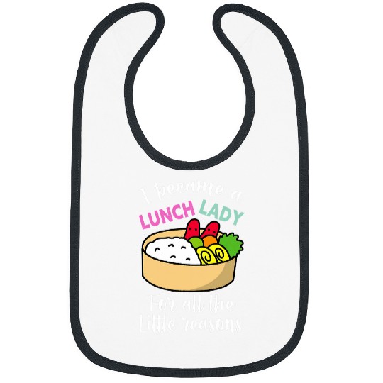 Womens Little Reasons Lovely School Lunch Lady Cafeteria Worker Bibs
