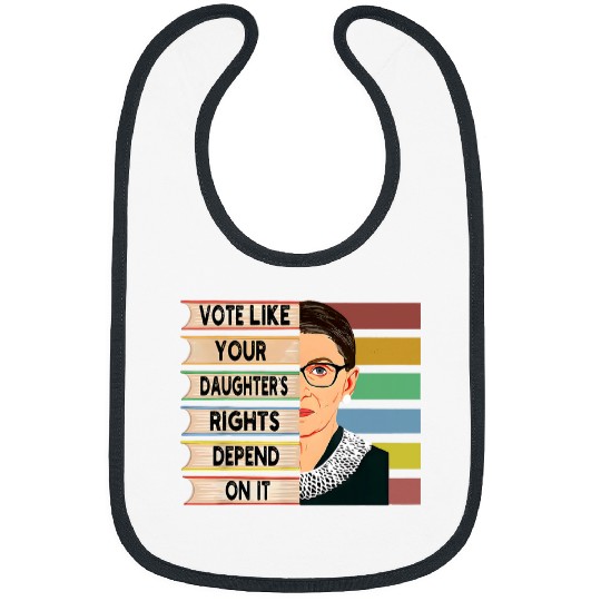 Feminist Ruth Bader Ginsburg RBG Quote Girl With Book Women 3 Bibs