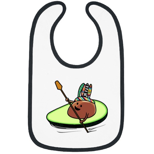 Avocado Indian kids funny boat paddling funny Bibs
