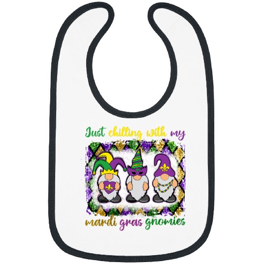Just Chilling With My Mardi Gras Gnomies New Orleans Parade Bibs