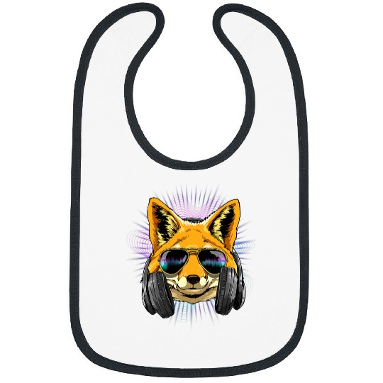 Fox Lover EDM House Music DJs Fox Music Lover Music Artist Fox Lovers Bibs