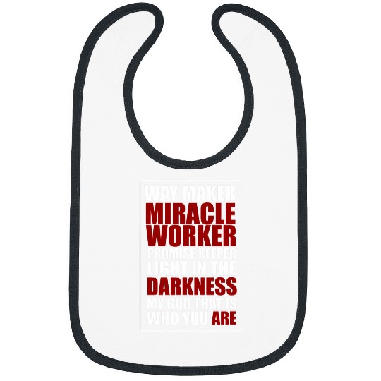 Way Maker Miracle Worker Women Men Christian Bibs