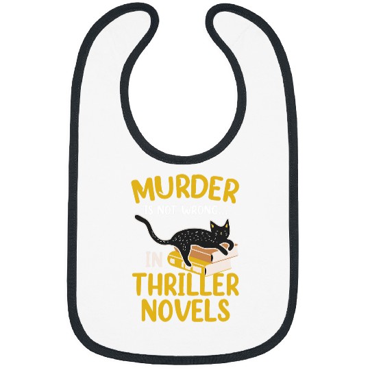 Thriller Novel Horror Writer Kitty Cat Lover Novelist Author Bibs
