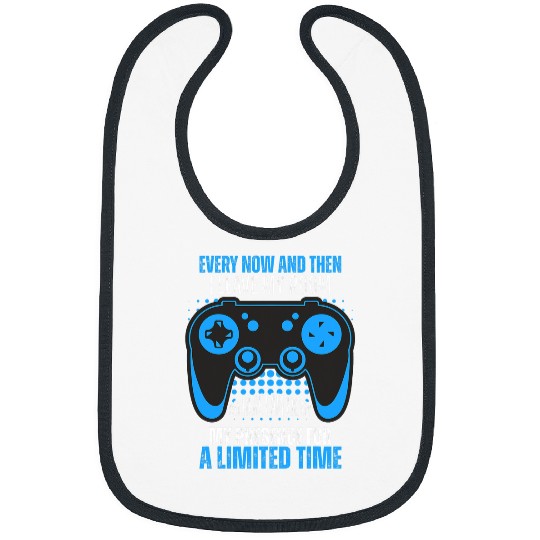 Every Now And Then I Leave My Room Retro Gamer Gaming Lover Bibs