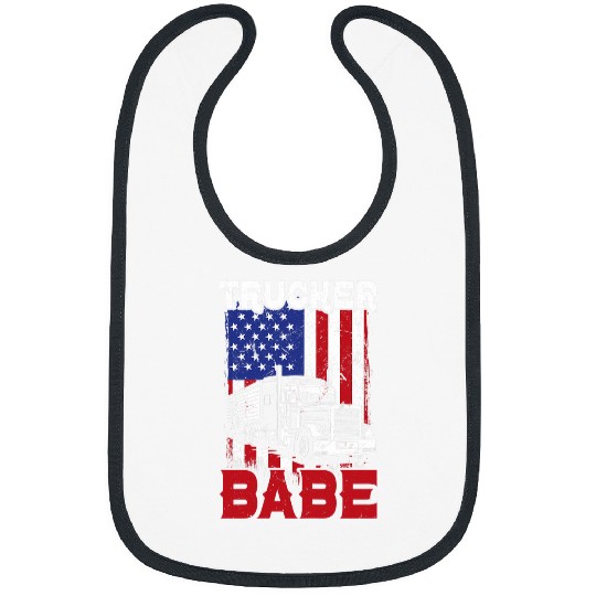 Womens Trucker Babe Funny Trucking Big Semi Truck Bibs