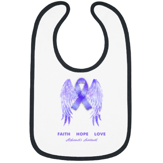 Alzheimer Awareness Disease Faith Hope Love Alzheimers Awareness Warrior 95 Bibs