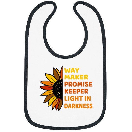 Way Maker Miracle Worker Promise Keeper Christian Gift Bibs