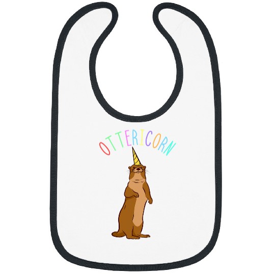 Otters Unicorns Water Fish Sea Otter Aquatic Mammal Lover Bibs