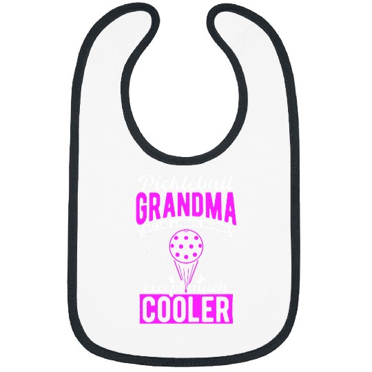 Grandma Pickleball Player Racket Pickle Sport Net Pickle 2 Bibs