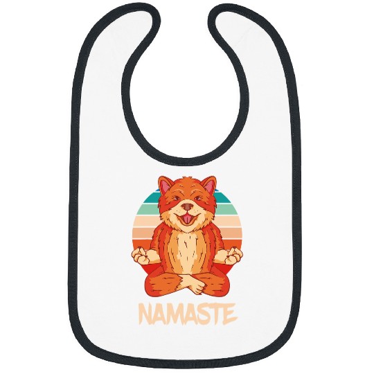 Dog Shiba Inu Meditation Frog Shiba Inu Lotus Seat Namaste Bibs