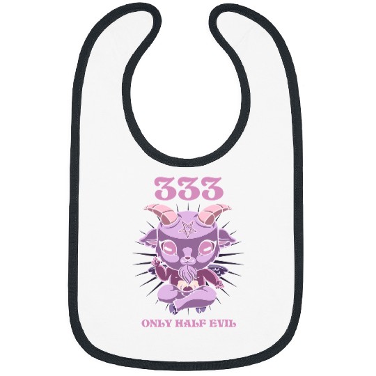 333 Only Half Evil Pastel Kawaii Grunge Baphomet 617 Bibs