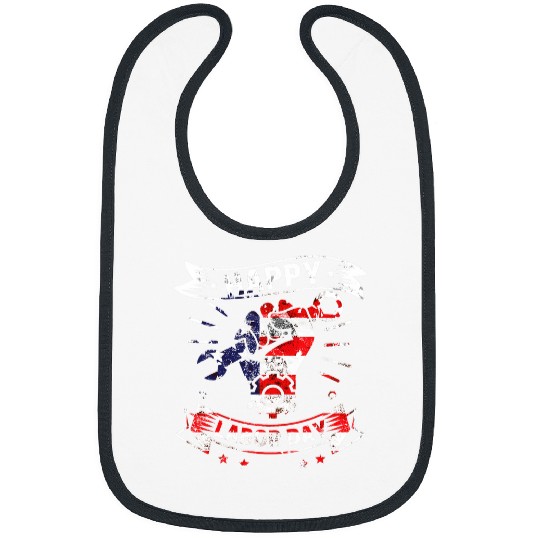 Happy Labor Day American Flag Patriotic Union Worker Bibs