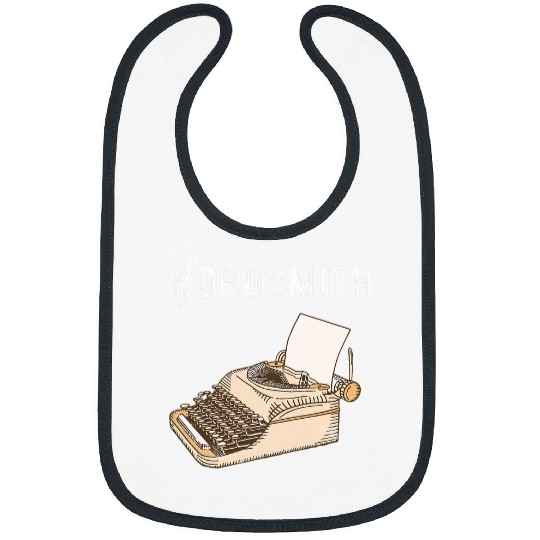 Wordsmith Typewriter Reading Writing Novel Book Lover Writer Bibs