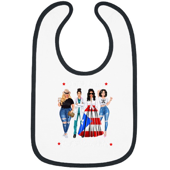 Womens Puerto Rican Doctor Queen medicals Surgeon Women Puerto Rico Bibs