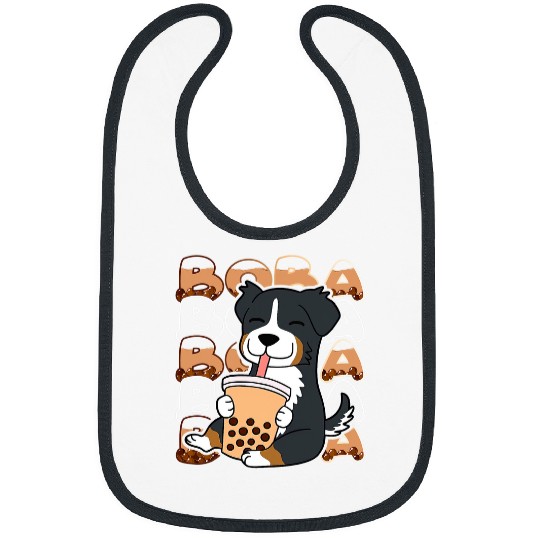 Kawaii Cute Zodiac Boba Dog Mango Bubble Pearl Milk Tea Bibs