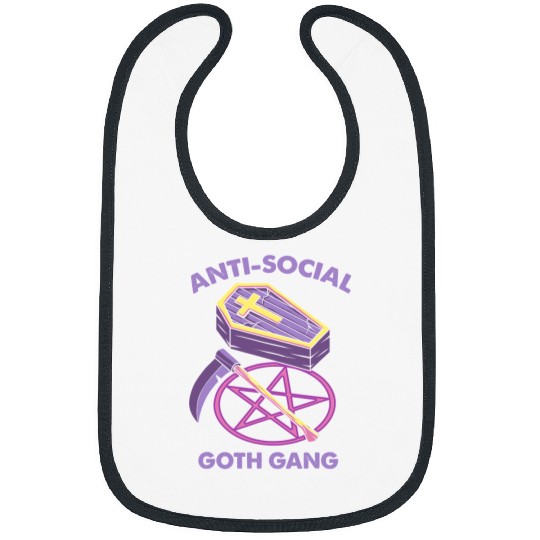 antis Social Goth Gang Pastel Reaper Graveyard Halloween 169 Bibs
