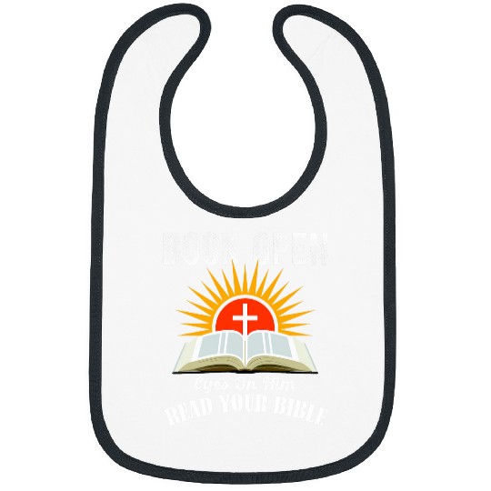 Book Open Eyes On Him Bible Religious Scripture Bibs