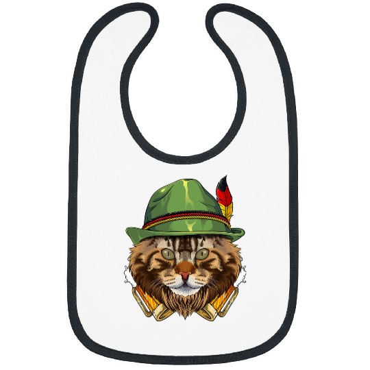Beer Maine Coon Oktoberfest Lederhosen German Beer Fest Bavarian24 Bibs