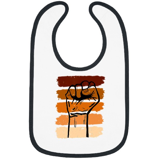 Black History Month Fist Black Power African Women Men Kids Bibs