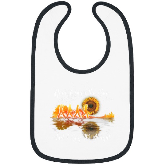 Guitarist Here Comes The Sun And I Say Its Alright Guitar Graphic Guitar Bibs