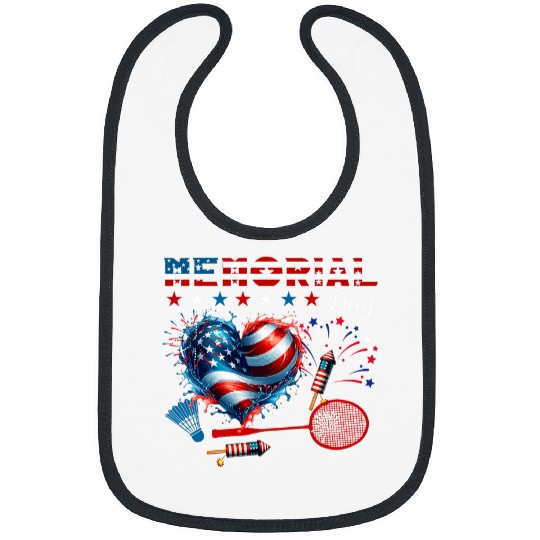 Memorial Day Costume Badminton Player Patriotic 4th Of July Bibs