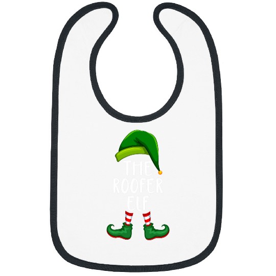 Roofer Elf Christmas Funny Roofing Contractor Worker For Men Bibs