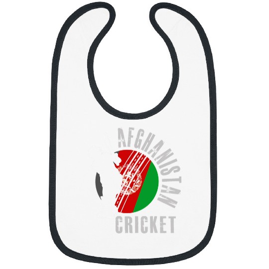 Cricket Fan Afghanistan Cricket Team Support Design Gift Bibs