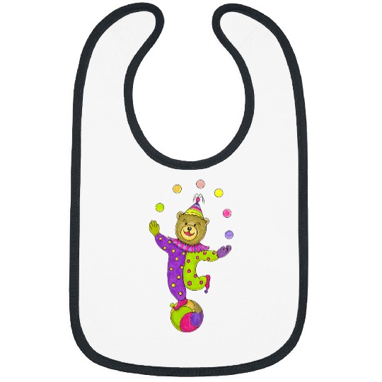 Funny Bear Teddy Bear Juggling Clown Cute Bears Bibs