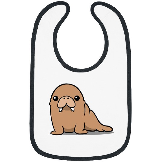 Chibi Kawaii Walrus Ocean Sea Animal Lover72 Bibs