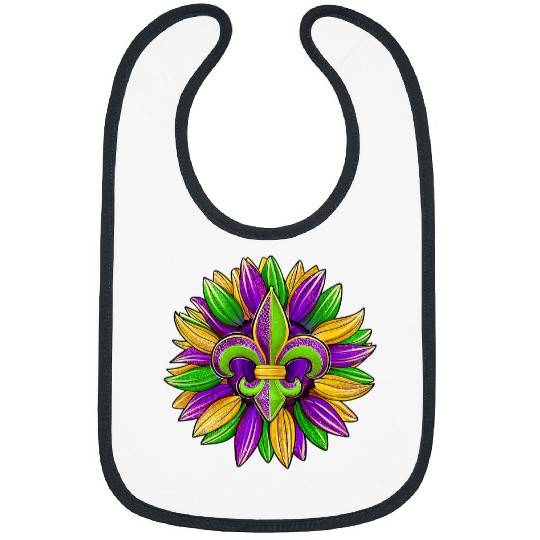 Mardi Gras Yall sunflower Vinatage New Orleans carnival Bibs