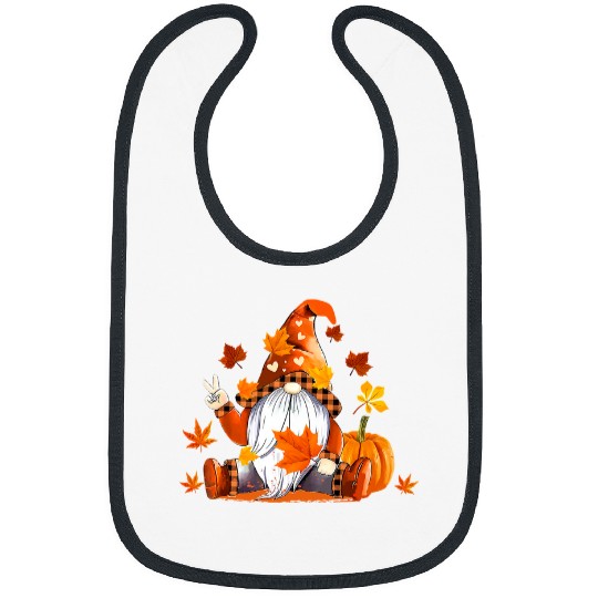 Bleached Happy Fall Yall Gnome Pumpkin Autumn Thanksgiving 334 Bibs