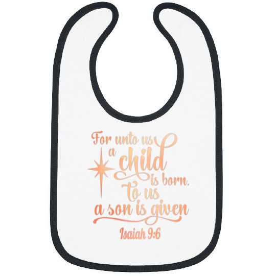 Christian For Unto Us A Child Is Born Christian Faith Star Of David Bibs