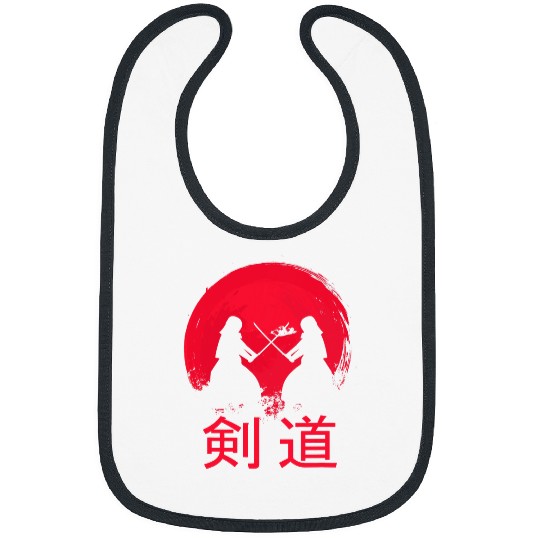 Great Japan Kendo Warriors Samurai Design swords Fight Bibs