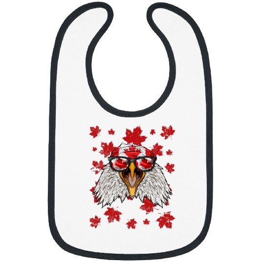 Canadian Bald Eagle Patriotic Canada Flag Maple Leaf Pride Bibs